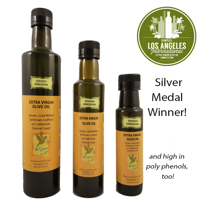 LA Int'l Olive Oil Competition Silver Medal Winner.  High in poly phenols, too!